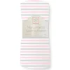 Swaddle Designs - Cobertor Swaddle Marquisette com listras rosa pastel Hot