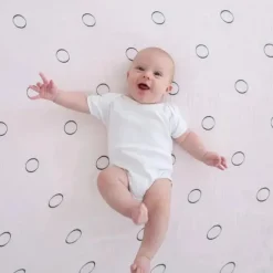 Swaddle Designs - Cobertor Swaddle Marquisette com listras rosa pastel Hot