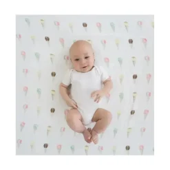 Swaddle Designs - Cobertor Marquisette Swaddle, Casquinhas de Sorvete em Aquarela Fashion
