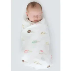 Swaddle Designs - Cobertor Marquisette Swaddle, Casquinhas de Sorvete em Aquarela Fashion