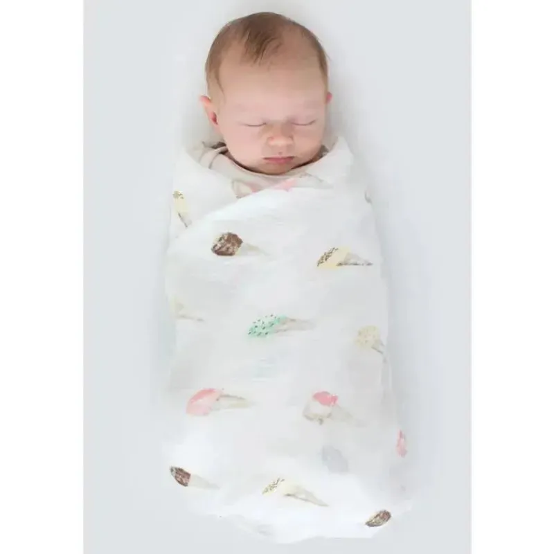 swaddle_designs__cobertor_SKUecCJwVt9_2.webp Swaddle Designs - Cobertor Marquisette Swaddle, Casquinhas de Sorvete em Aquarela Fashion