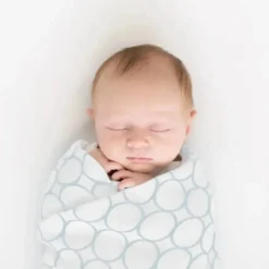Swaddle Designs – Cobertor Swaddle Azul Pastel Mod Círculos Marquisette Clearance