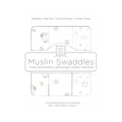 Swaddle Designs – Cobertores de musselina, cordeirinhos boa noite (conjunto de 3) Sale