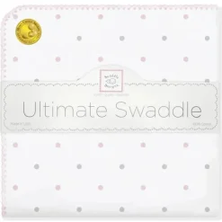 Swaddle Designs – Cobertor Swaddle Ultimate, Rosa Pastel e Pontos Sterling Fashion