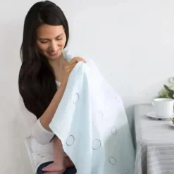Swaddle Designs - 3Pk Bubbly Soft Blue, Marquisette Swaddles Hot