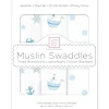 Swaddle Designs - 3Pk mantas de musselina, pequenos navios Outlet