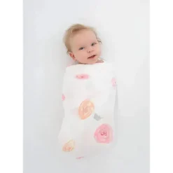Swaddle Designs - 3Pk mantas de musselina, rosas em aquarela Fashion