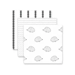 Swaddle Designs - 3Pk mantas de musselina, ouriço e caipira Fashion