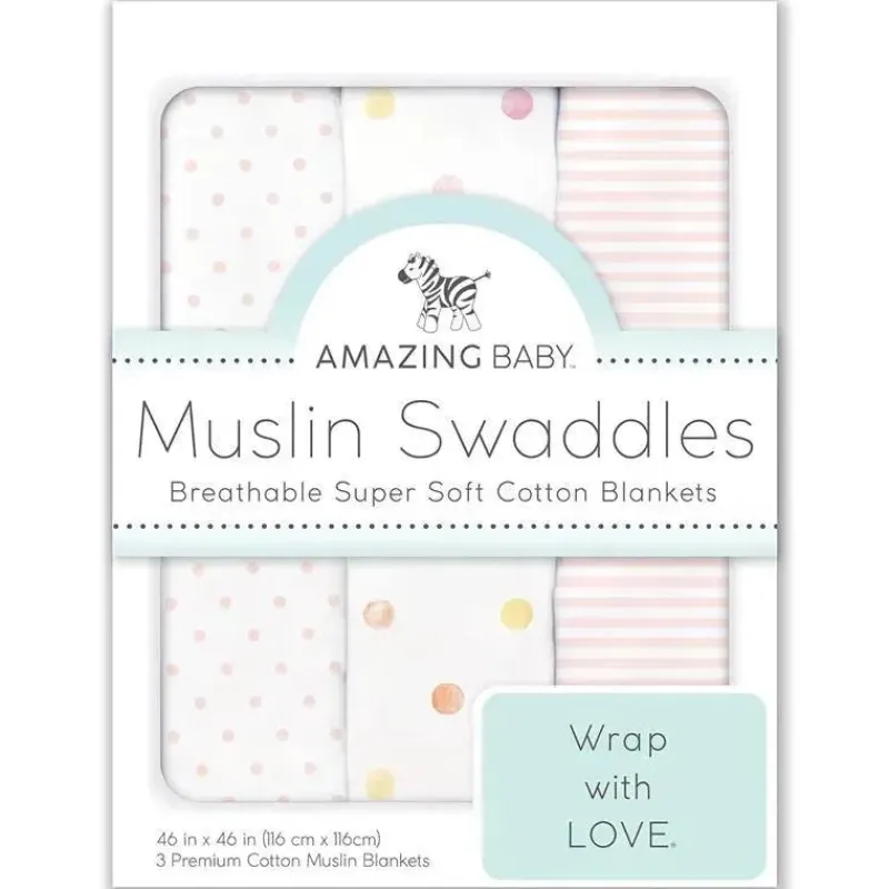 swaddle_designs__pk_manta_SKUxUzKxrJi_0.webp Swaddle Designs - 3Pk mantas de musselina, festa rosa Hot