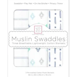 Swaddle Designs – 3Pk mantas de musselina, jeans índigo Discount