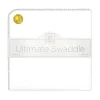 Swaddle Designs – Ultimate Swaddle Blanket, branco com acabamento em prata esterlina Hot