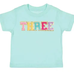 Sweet Wink – Camiseta de manga curta com patch de terceiro aniversário para crianças Discount