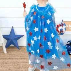 Sweet Wink - Capa Infantil 4 de Julho Capa Estrela Patriótica Fashion