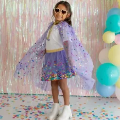 Sweet Wink - Lavender Confetti Cape Kids Dress Up Best