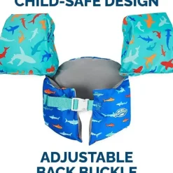 Swimways - instrutor de natação, colete salva-vidas aprovado pela Guarda Costeira dos EUA, tubarão Clearance