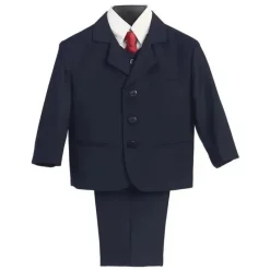 Lito Children's Wear Terno Lito Boy's 3 botões, cinza claro, 5 peças Fashion