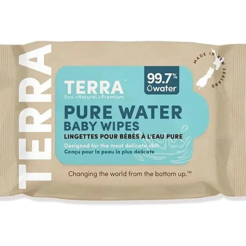 terra__ct_bamboo_water_wi_SKU7rEwVSkn_0.webp Terra Baby Terra - 24Ct Bamboo Water Wipes Pacote de viagem puro da Nova Zelândia Hot