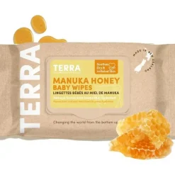 Terra Baby Terra - Lenços umedecidos de bambu 70Ct mel Hot