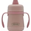 Thermos - 7 Oz. Stainless Steel Sippy Cup W/ Handles Simple Pastels, Rose Clearance