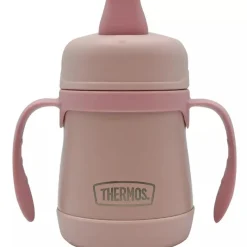 Thermos - 7 Oz. Stainless Steel Sippy Cup W/ Handles Simple Pastels, Rose Clearance