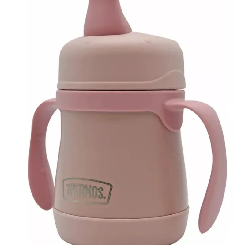 thermos___oz_stainless_st_SKUS9J3sp5c_1.webp Thermos - 7 Oz. Stainless Steel Sippy Cup W/ Handles Simple Pastels, Rose Clearance