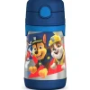 Thermos - Garrafa de canudo de aço inoxidável com isolamento a vácuo de 10 onças, Paw Patrol Boy Best