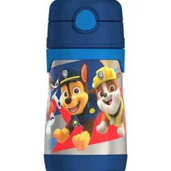 Thermos - Garrafa de canudo de aço inoxidável com isolamento a vácuo de 10 onças, Paw Patrol Boy Best