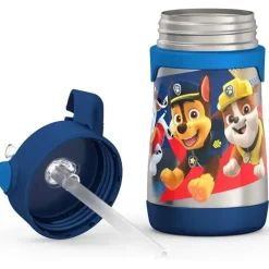 Thermos - Garrafa de canudo de aço inoxidável com isolamento a vácuo de 10 onças, Paw Patrol Boy Best