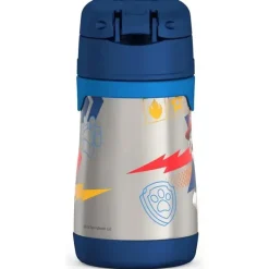 Thermos - Garrafa de canudo de aço inoxidável com isolamento a vácuo de 10 onças, Paw Patrol Boy Best