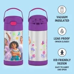 Thermos - Garrafa de canudo isolada de aço inoxidável de 12 onças, Encanto Best