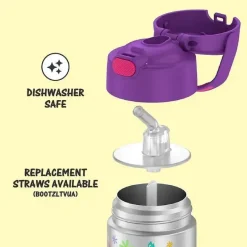 Thermos - Garrafa de canudo isolada de aço inoxidável de 12 onças, Encanto Best
