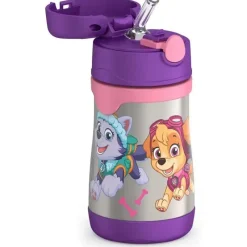 Thermos - Garrafa de canudo de aço inoxidável com isolamento a vácuo de 10 onças, Paw Patrol Girl Clearance