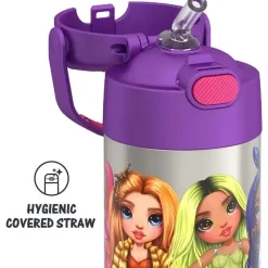 Thermos - Garrafa de canudo isolada de aço inoxidável de 12 onças, ARCO-ÍRIS ALTO Online