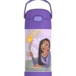 Thermos - Garrafa de palha de aço inoxidável com isolamento a vácuo de 12 onças, Wish Online