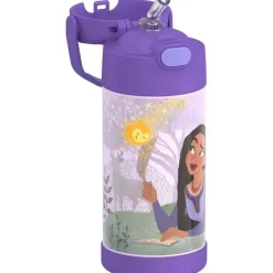 Thermos - Garrafa de palha de aço inoxidável com isolamento a vácuo de 12 onças, Wish Online