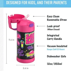 Thermos - 12Oz. Funtainer® Water Bottle W/ Straw, That Girl Lay Lay Best