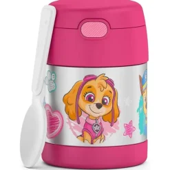 Thermos - Pote de comida com isolamento a vácuo de aço inoxidável com colher, 10 oz, Paw Patrol Girl Hot