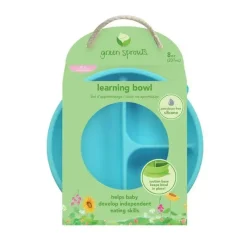 Green Sprouts Tigela de Aprendizagem de Silicone de Brotos Verdes, Verde Hot