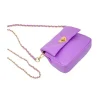 Tiny Treats - Bolsa acolchoada macia com fecho de coração, roxa New