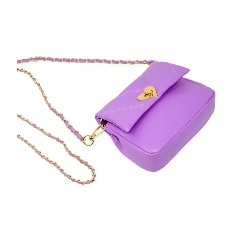 tiny_treats__bolsa_acolch_SKUg9Nz9jqz_0.webp Tiny Treats - Bolsa acolchoada macia com fecho de coração, roxa New