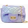 Tiny Treats - Classic Quilted Shiny Mini Bag, Purple New