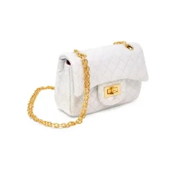 Tiny Treats - Classic Quilted Flower Pearl Handbag Gold Sale