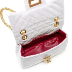 Tiny Treats - Classic Quilted Flower Pearl Handbag Gold Sale