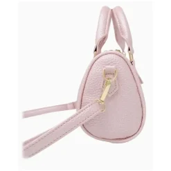 Tiny Treats - Leather Striped Duffle Handbag | White Clearance