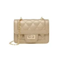 Tiny Treats - Mini bolsa acolchoada clássica minúscula, dourada New