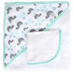JJ Cole Toalha com capuz , Aqua Whales Fashion