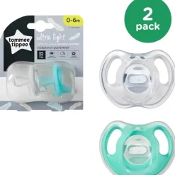 Tommee Tippee - chupeta ultraleve para chupetas, 0-6 meses, pacote com 2 New