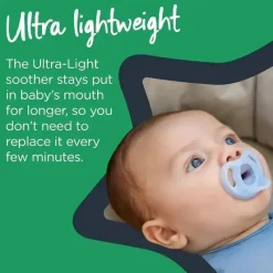 Tommee Tippee - chupeta ultraleve para chupetas, 0-6 meses, pacote com 2 New