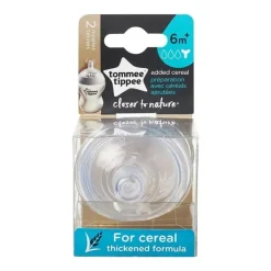 Tommee Tippee - Close To Nature 2 Pk Adicionado Cereal Nipple Fashion