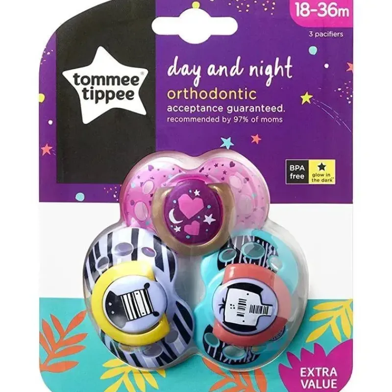 tommee_tippee__pk_mais_pe_SKUCBbHTLpu_0.webp Tommee Tippee - 3Pk Mais Perto da Natureza Chupeta Dia e Noite Brilhante no Escuro 18-36M - As Cores Podem Variar Hot
